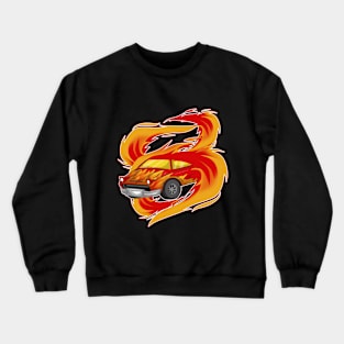 Burning car Crewneck Sweatshirt